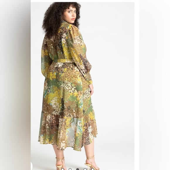 ELOQUIL Flowy Printed Dress floral print size 18 NWT - Picture 4 of 16